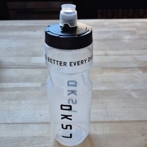 LSKD Transparent BPA-Free Water Bottle with Black Cap